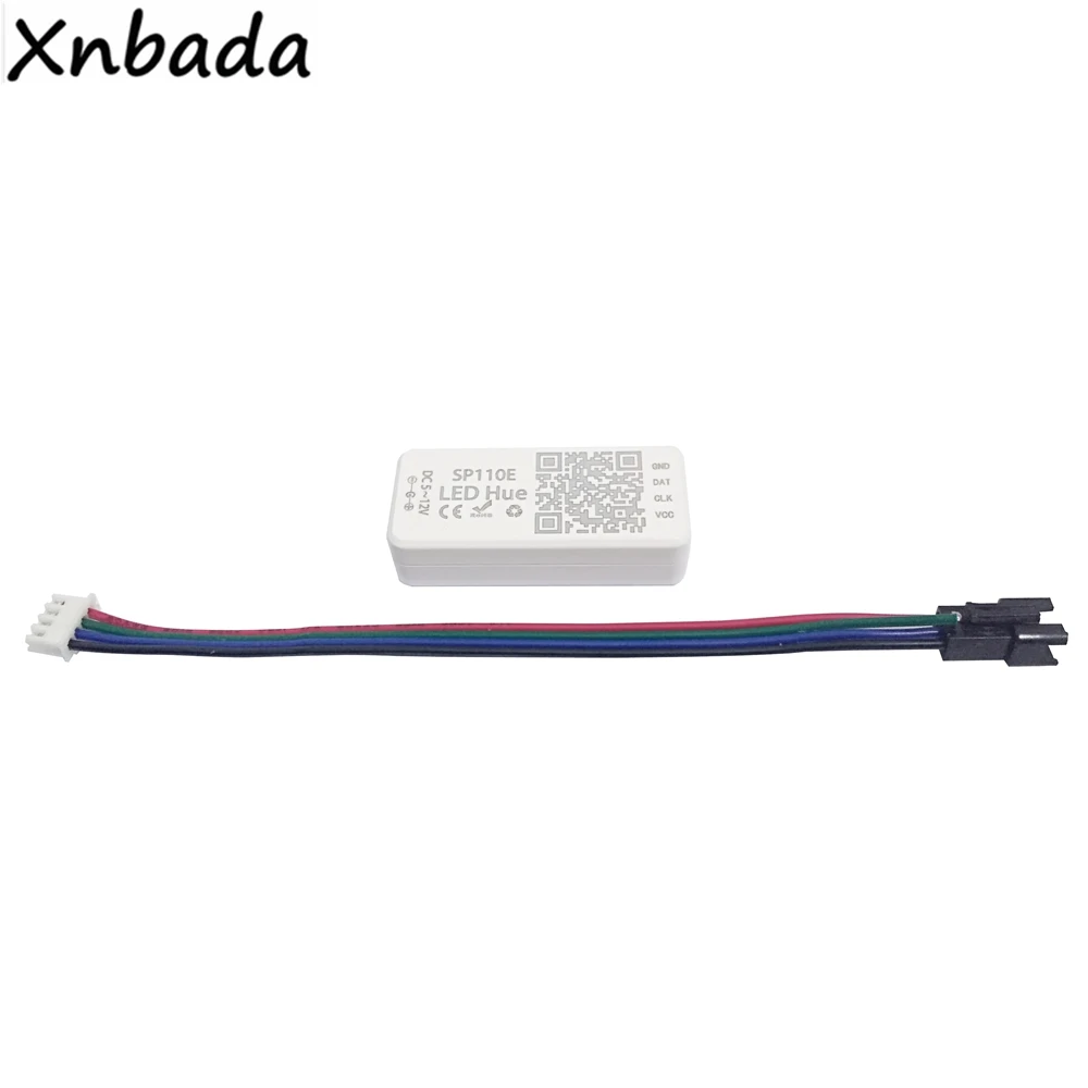 

SP110E Bluetooth Led Pixel Strip Controller By Smart Phone APP For WS2812B SK6812 LPD8806 DMX512 1903 RGB/RGBW DC5-12V