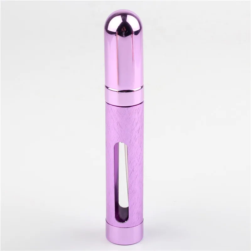12 мл 1 шт. пустая стеклянная и алюминиевая бутылка для духов, Мини Портативная дорожная многоразовая распылитель для духов, маленькая бутылка - Цвет: Фиолетовый