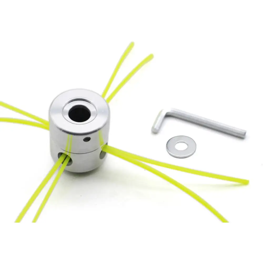 1 Set Universal Trimmer Head Aluminium Strimmer Head Trimmer Heads Grass Brush Cutter Lawn Mower Accessory With Trimmer Line 1 Set Universal Trimmer Head Aluminium Strimmer Head Trimmer Heads Grass Brush Cutter Lawn Mower Accessory With Trimmer Line