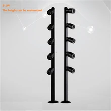 5 головок 360 градусов 5 Вт led шкаф точечная лампа, 85-265Vac led счетчик accent освещение для жемчуга и драгоценностей, золото, выставочная лампа