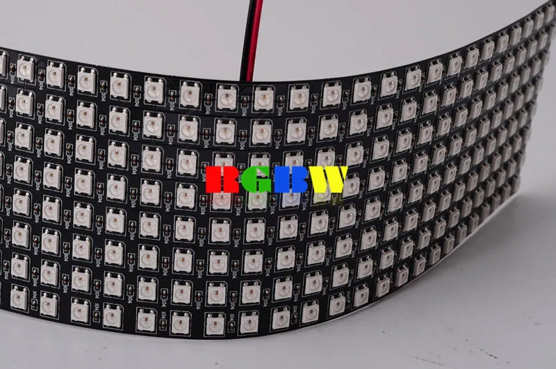 8*32 полноцветный WS2812B Панель SK6812 Панель WS2812 5050 RGB SMD гибкий светодиодный пиксель Панель светильник DC5V белый, черный, pcb