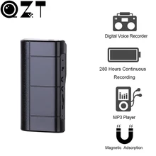 QZT профессиональный 8 Гб цифровой Аудио Диктофон светодиодный светильник магнит диктофон USB Запись звука MP3 Mini grabadora de voz