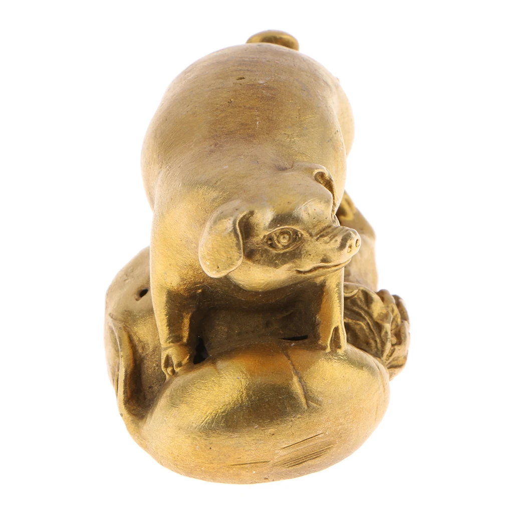 2x Lucky Money Wealth Home Office Feng Shui Decor. Chinese Zodiac Animal Collectible Figurine Sculpture