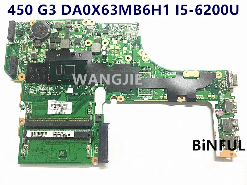 Для HP ProBook 450 G3 Материнская плата ноутбука 830931-601 830931-501 901232-601 830931-001 аккумулятор