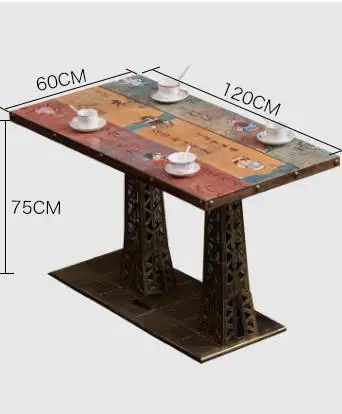 Луи моды кафе столы десерт магазин стол музыка Западный кофе промышленного ветер железа