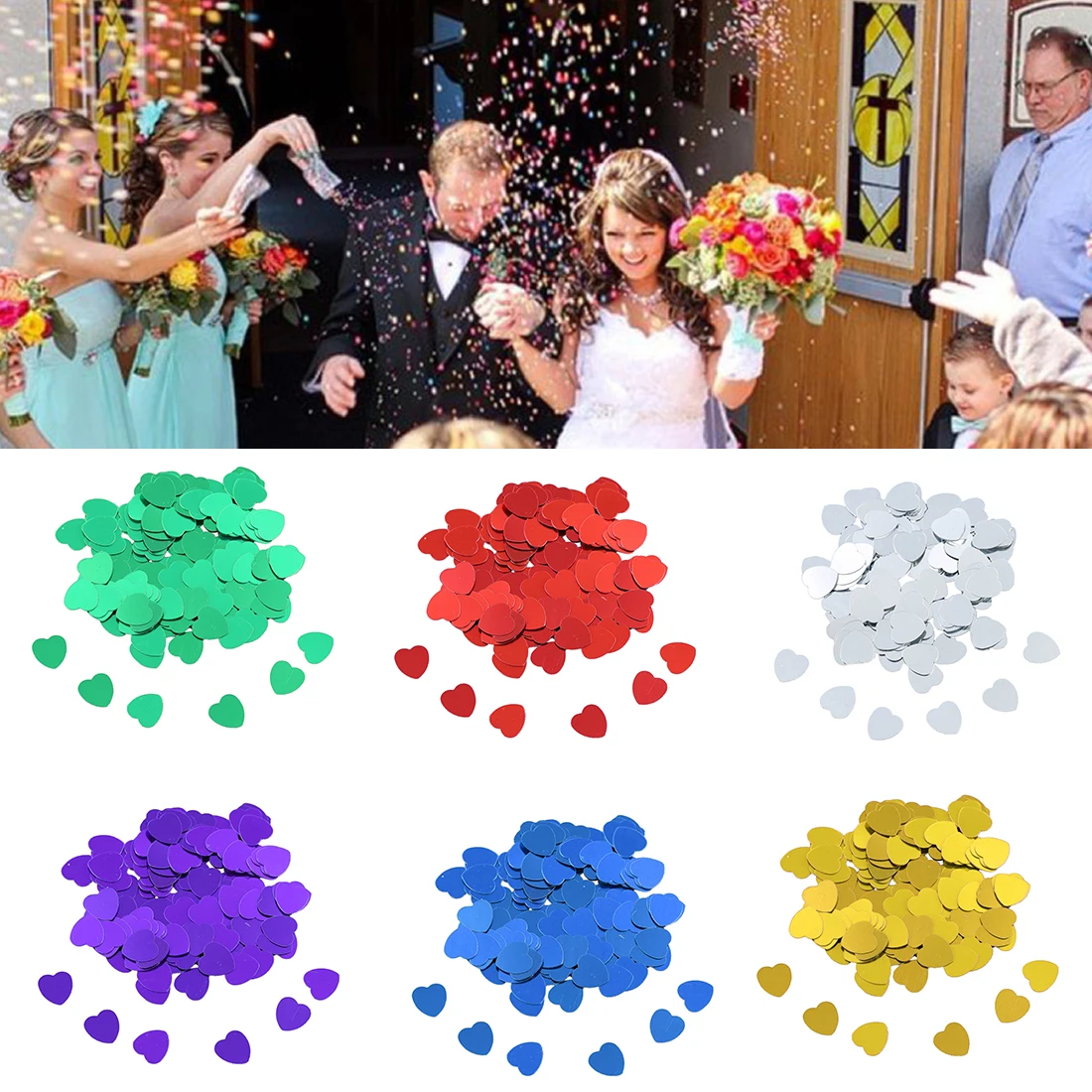 Buy 500pcs/pack Multicolor Shine Romantic Sparkle Love