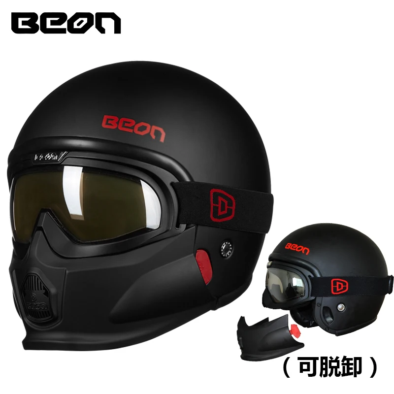 BEON casque de moto modulaire | Casque ouvert, casque complet de motocross, capacité de casque jet vintage | AliExpress