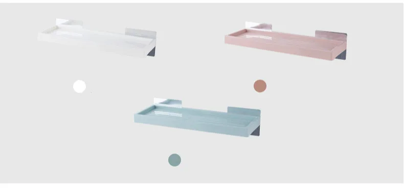 Пластиковая Полка для ванной комнаты туалетный настенный подвес клейкая стойка для хранения Пробивка держатель для душа кухонные вещи туалетный Органайзер