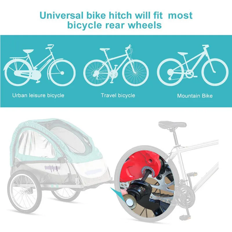 1 комплект велосипедная тяга для прицепа, велосипедная тяга для прицепа, стойка для крепления, адаптер, соединитель для велосипеда, задняя переноска, Аксессуары для велосипеда
