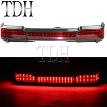 Lanterna Traseira de LED Luzes Da Cauda Lâmpada de Freio Traseiro Da Motocicleta com Lente Vermelha Para Harley Touring Clássico Rei Tour Pacote 1997- 2008