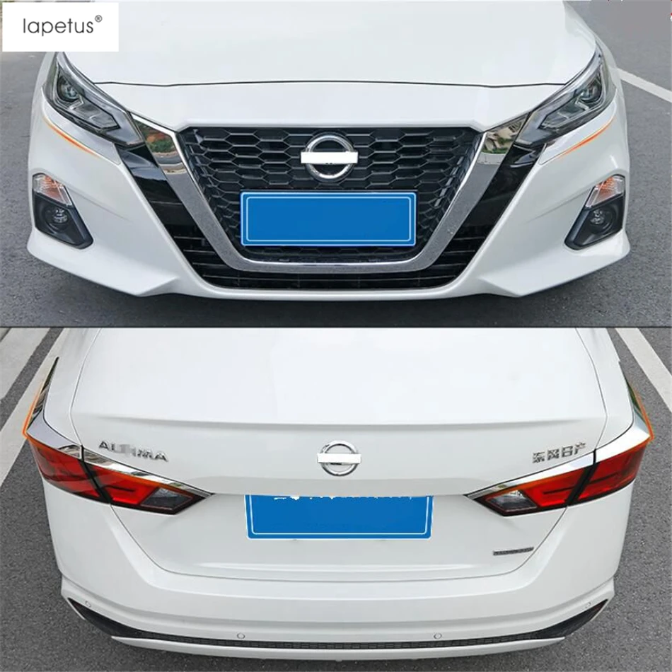 

Lapetus Accessories Fit For Nissan Altima Teana 2019 Stainless Steel Front + Rear Lights Lamp Eyelid Eyebrow Molding Cover Trim