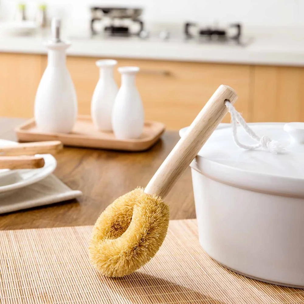 

OTHERHOUSE Japanese Cleaning Brush Wooden Washing Brushes For Pot Pan Bowl Glass Dish Brush Oil Cleaner Kitchen Cleaning Tool