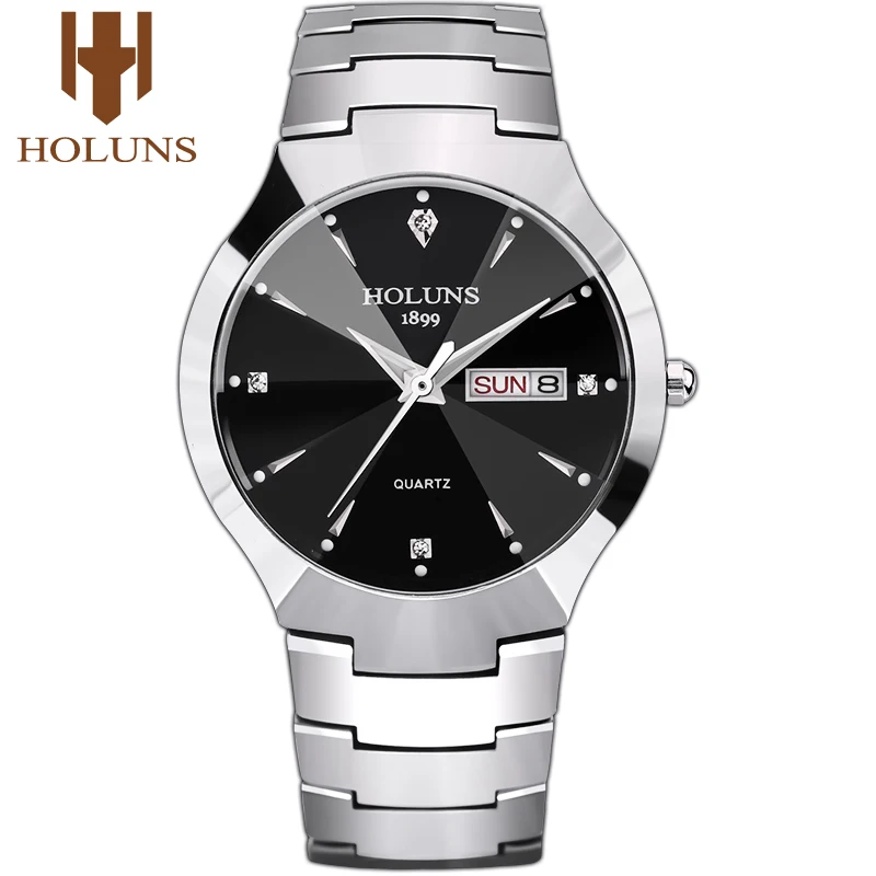 

Relogio Masculino 2019 Holuns Tungsten Steel Men Watch Quartz Brand luxury Casual Diamond Male Wrist Watch Dress Waterproof