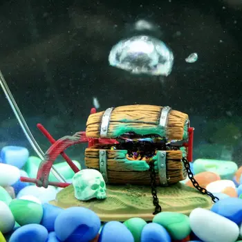 

Aquarium Landscape Air-operated Bubble Making Treasure Case Box Lifelike Simulation Fish Tank Decoration Air Driver Underwater
