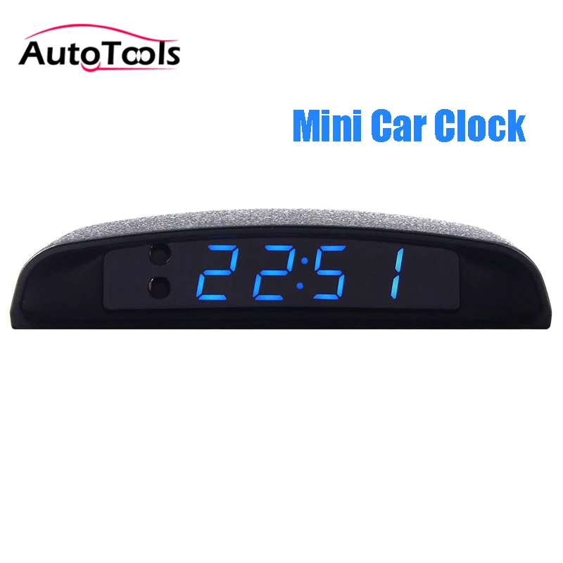 New Car Luminous Clock Thermometer Voltmeter for Vehicle 12V Time Display with Memory Function car styling kit via free shipping