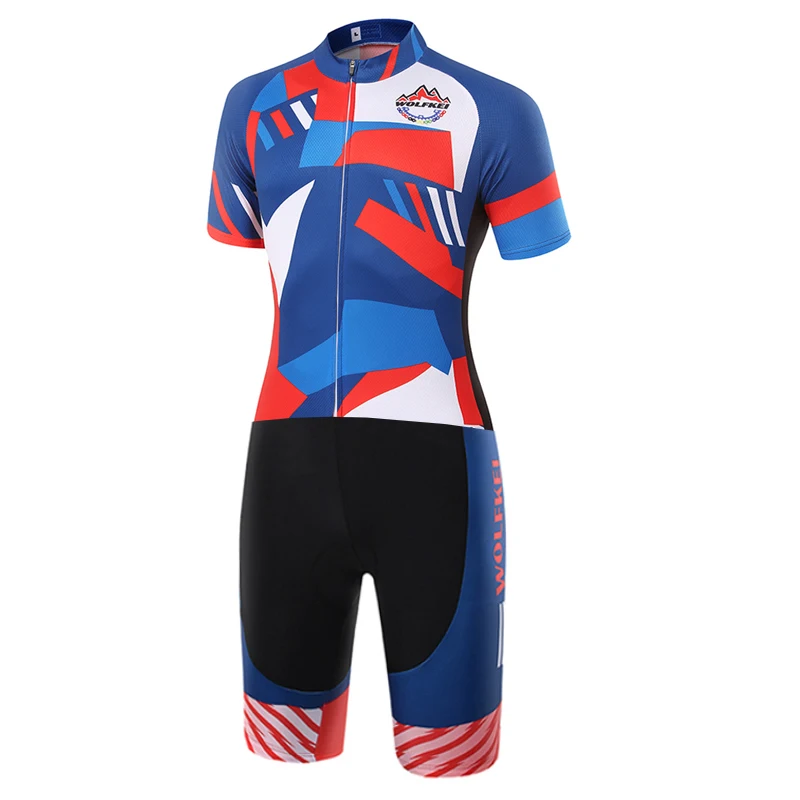 New WOLFKEI Skinsuit Cycling Clothing one piece Bodysuit Ropa Ciclismo