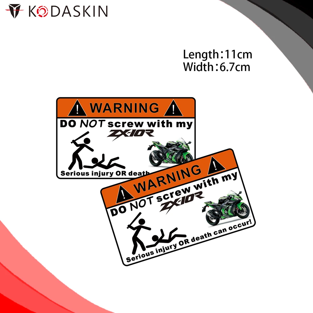 

KODASKIN for ZX-10R ZX10R 2 Pieces Do Not Screw Warning Sticker Decal