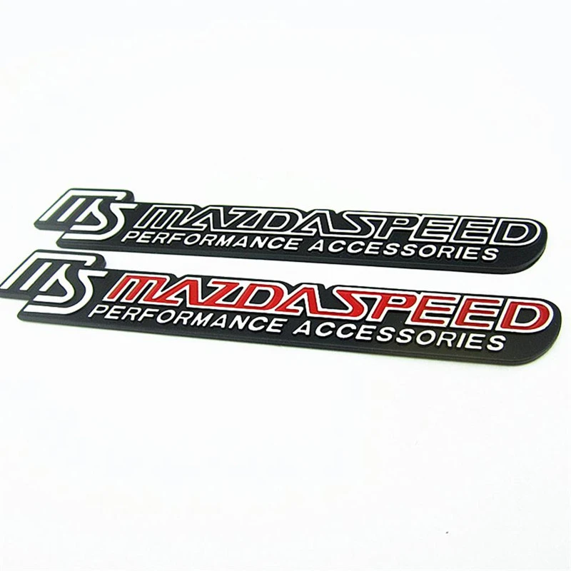 

2017 hot car styling Emblem Aluminum Trunk car Badge STICKER 3D fit For MS Mazdaspeed high quality