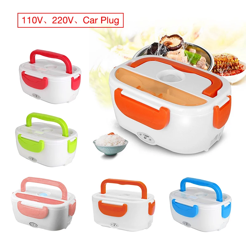 

11V/220V/Car Plug Portable Electric Heating Lunch Box Food Container Food Warmer Heater Dinnerware Sets for Home Car
