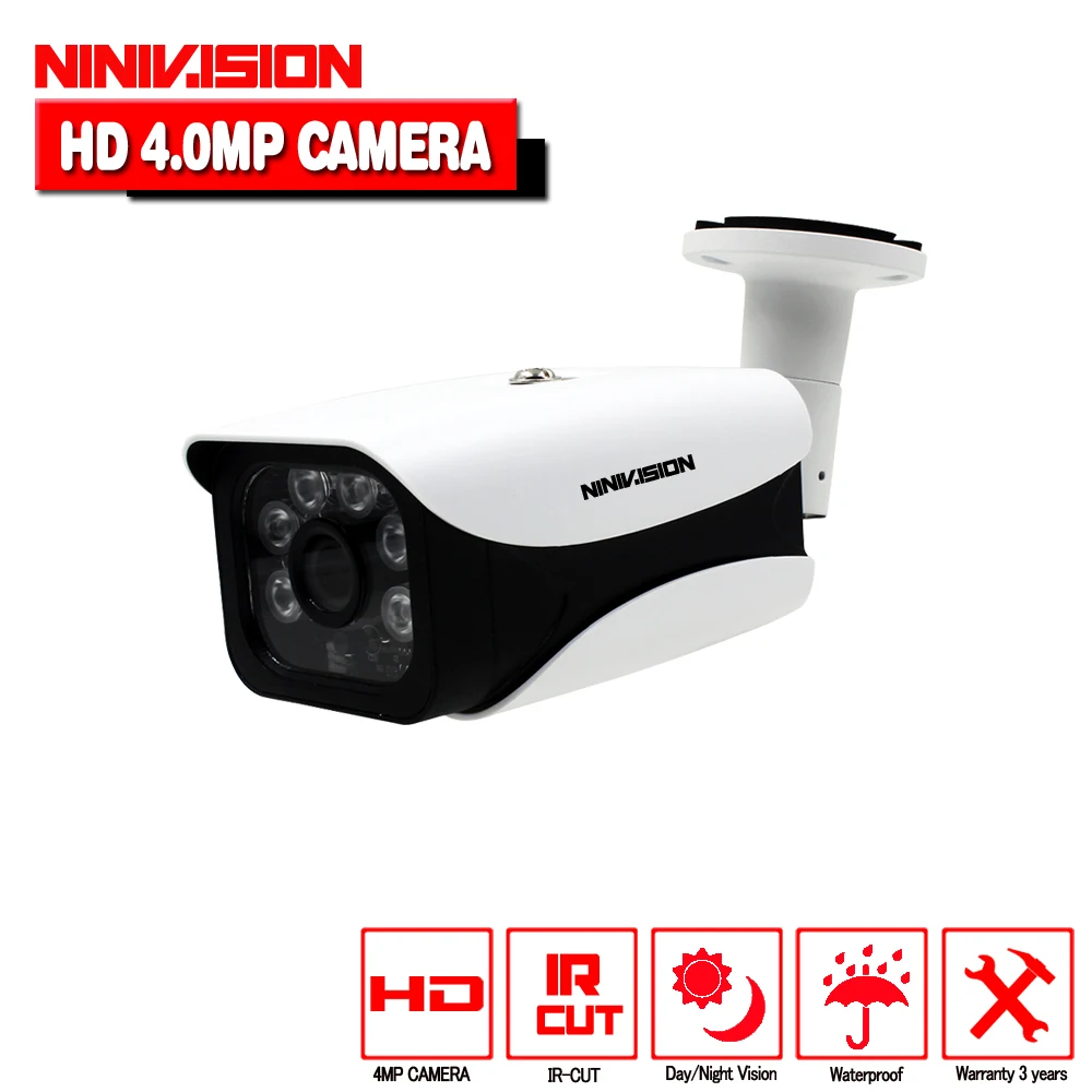 NINIVISION Super AHD Camera HD 4MP Surveillance Outdoor Indoor Waterproof 6* Array infrared Security Camera System With Bracket NINIVISION Super AHD Camera HD 4MP Surveillance Outdoor Indoor Waterproof 6* Array infrared Security Camera System With Bracket