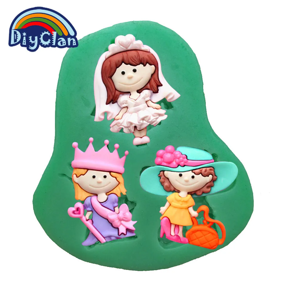 

Новое поступление, силиконовые формы для мастики «сделай сам» для невесты и девушки, форма для шоколадного мыла, инструменты для выпечки на кухне F0050NH35