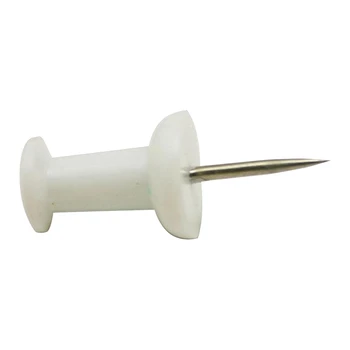 

Plastic Head Push Pins Color White Pack of 100