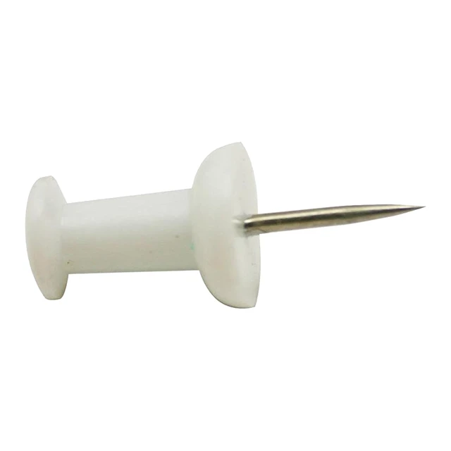 plastic head push pins color white pack of 100 in pin from office