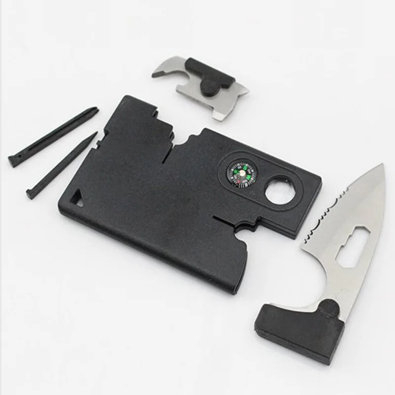 9 в 1 портативный прочный карточный нож тактический EDC инструмент для спорта на открытом воздухе кемпинга выживания самообороны оборудование - Цвет: As show