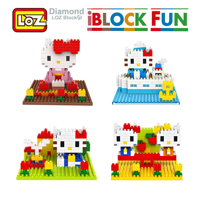 LOZ Cut Cat животные алмазные строительные блоки игрушка сценария мультфильм фигурка