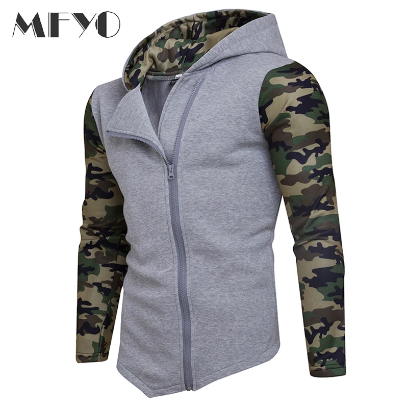 2017 New Fashion Autumn Camouflage Hoodies Men Army Green Hooded Slim