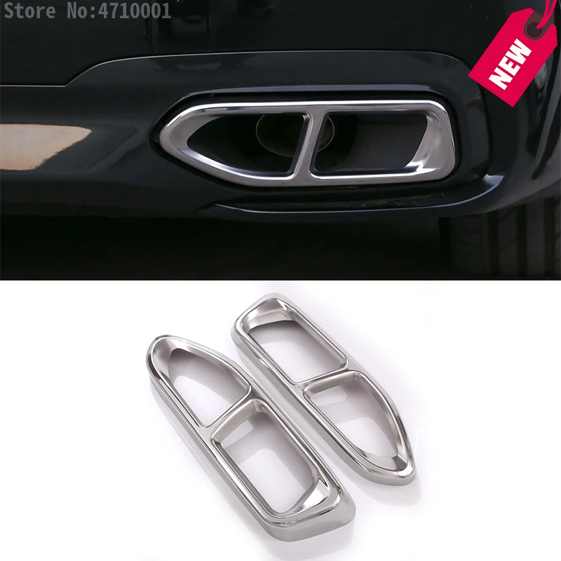 

304 Stainless Steel AMG Pipe Tail Throat AMG Exhaust Cover Exits Tail Frame Edge For BMW 7 Series 2016-2018 M Sport Version