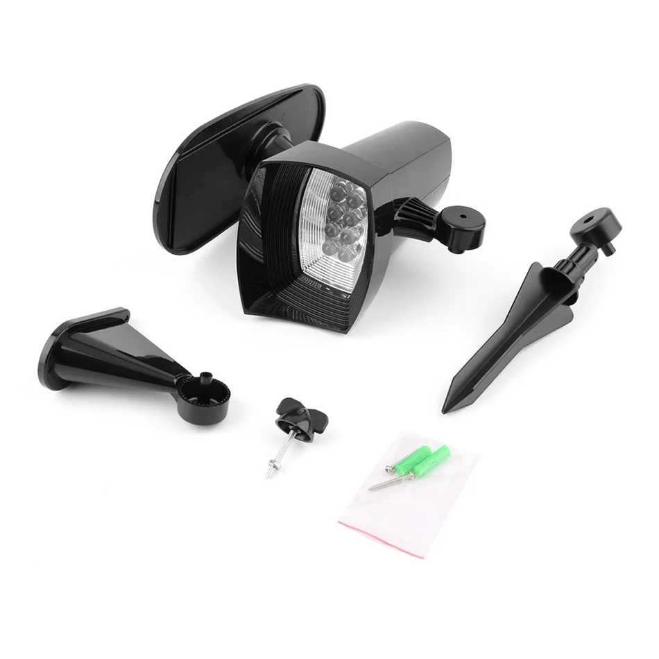 Big 3W Solar Lamp Outdoor Durable Waterproof Adjustable Solar Power LED Light Wall Lamp Brand New