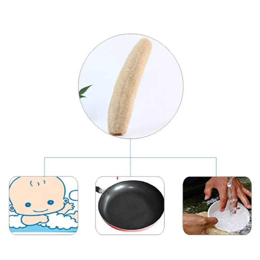 Full loofah natural exfoliation biodegradable loofah sponge cellulose board scrubber scrubber kitchen bathroom #BW