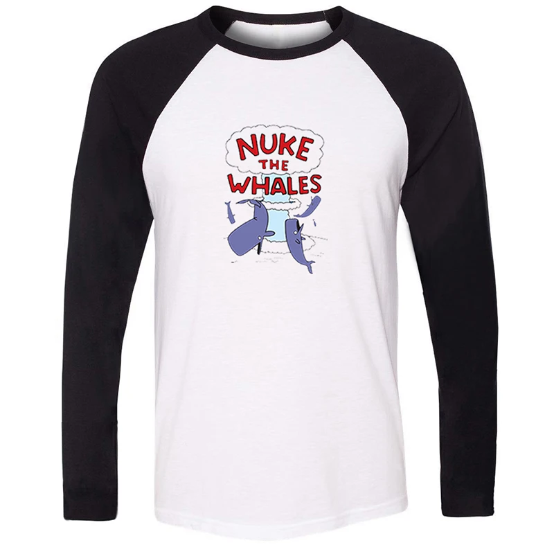 Мультфильм японское аниме Феи хвост Nuke The Whales дизайн мужские Мальчики печать футболка графическая футболка с длинными рукавами хлопковые