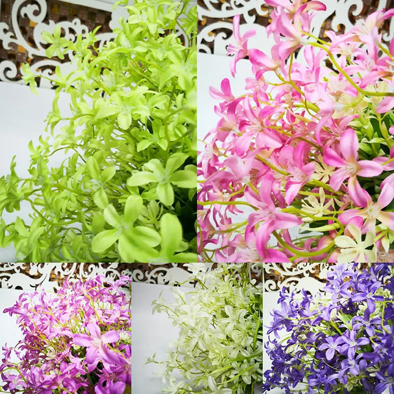 1 кучка маленьких лилий украшения дома положить цветок забор открытый цветок корыто Цветочная композиция Свадьба поддельные цветы стиль