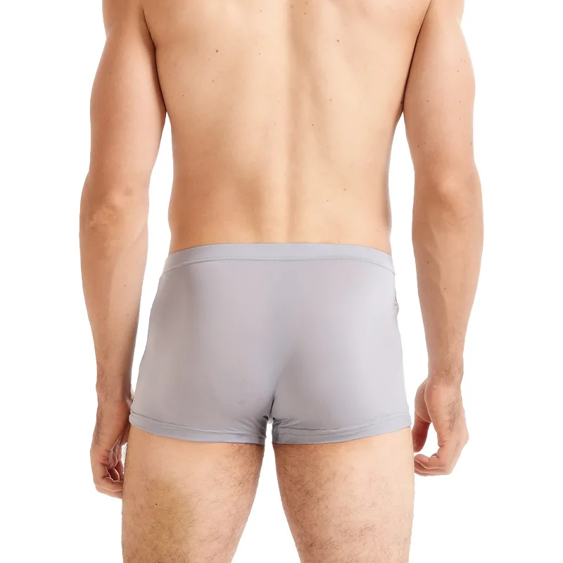 2020 Mens Sexy Elastic Underwear Thin Boxers Ultra Breathable Pants Male Soft Semi Transparent Sports Shorts XL XXL|Спортивные топы| |