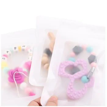 

CHEWELRY 10pc Plastic White Bags White 11.5x19.5cm Display Bags Ecofriendly Baby Silicone Beads Package Jewelry Pendant Bags
