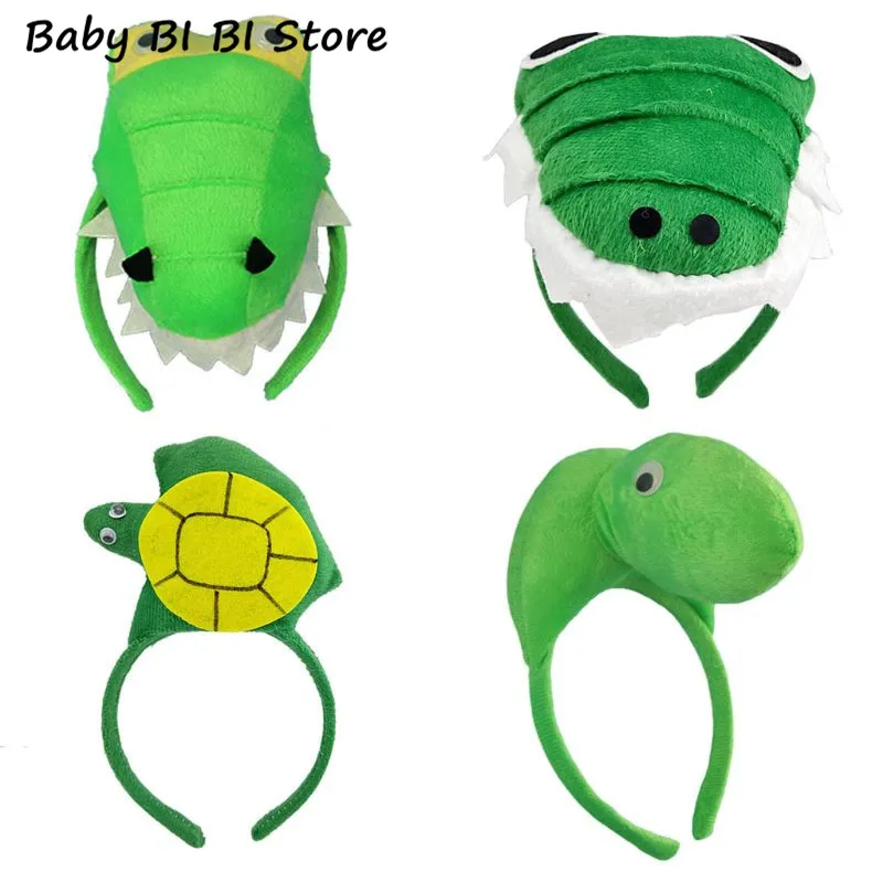 

Halloween Festival Cartoon Animal Headwear Crocodile Headband Cosplay Performance Props Dinosaur Turtle Shape Hair Accessories