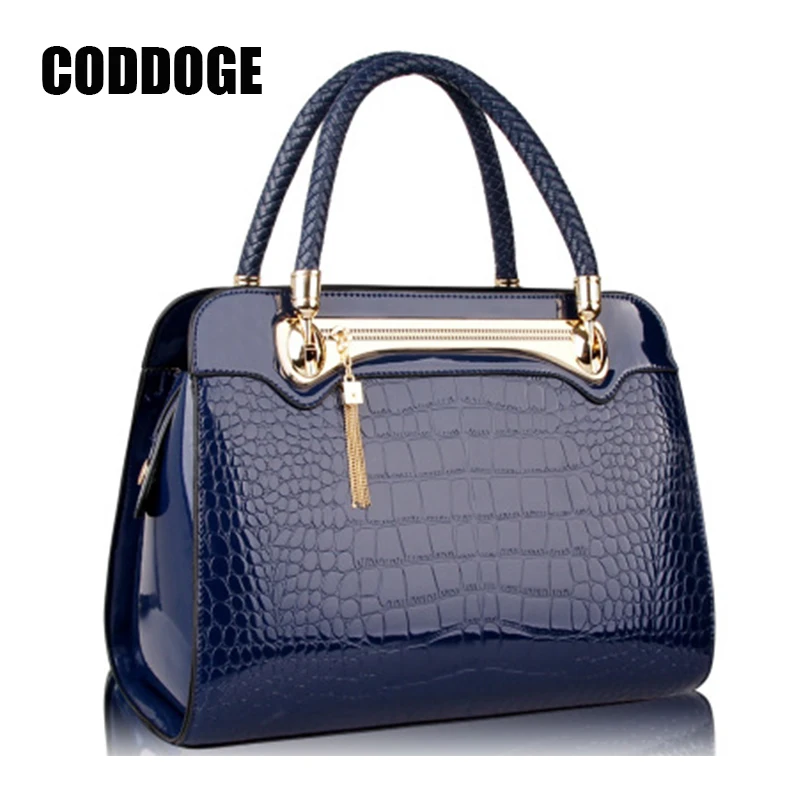 2017 Luxury Famous Brands Leather Women Handbag Vintage Crocodile