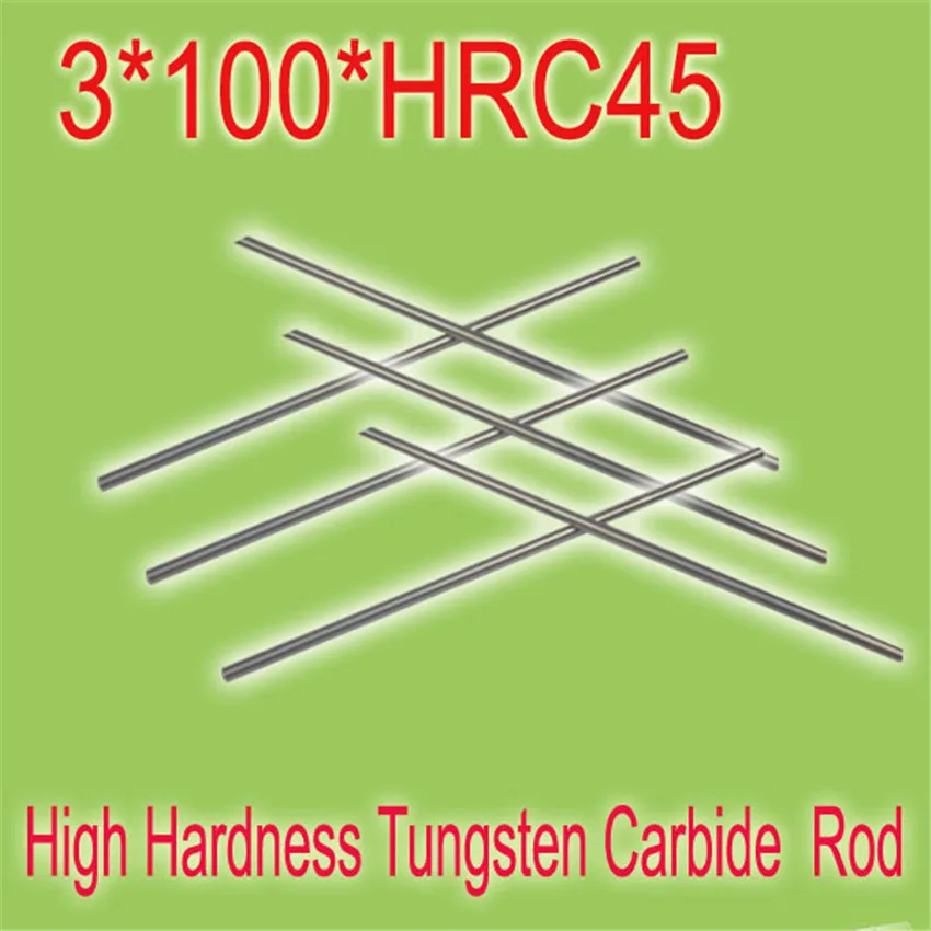 

2pcs 3mm * 100mm HRC45 Cylindrical Tungsten Carbide Rod Grindering Raw Material Free Shipping
