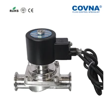 COVNA дюймов Взрывозащищенная катушка санитарный Соленоидный клапан Tri зажимное соединение из нержавеющей стали 304 PTFE сиденье нормально закрыто