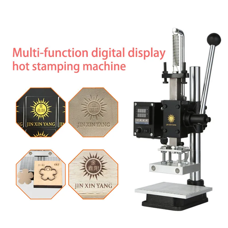 

220/110V Manual hot stamping machine Leather Wood PVC Cards heat logo press embossing machine Change letters rapidly