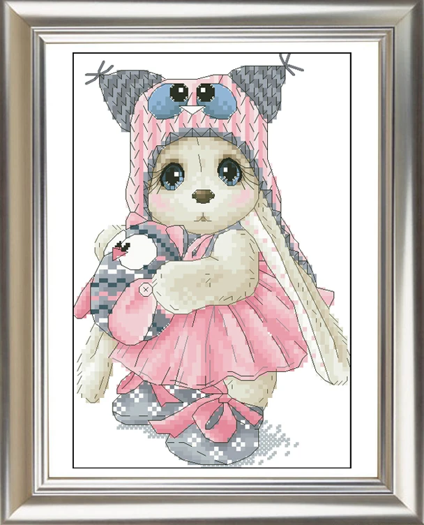 

Needlework,DIY Cross Stitch,Sets For Embroidery kits,11CT&14CT,Owl Rabbit