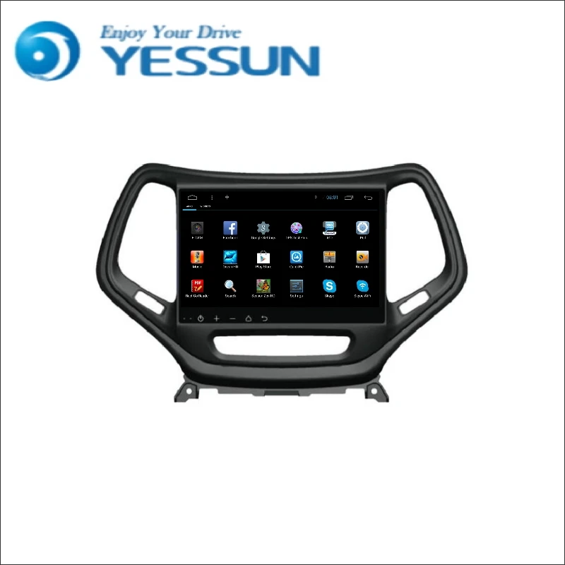 Flash Deal YESSUN For Jeep Cherokee Android Big Screen Car Navigation GPS HD Touch Screen Stereo Player Multimedia Audio Video Radio 1