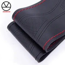 KAWOSEN 1" /38 см искусственная кожа Чехол рулевого колеса автомобиля Противоскользящий руль оплетка стежка на обертывание с иглой и резьбой SWCH13