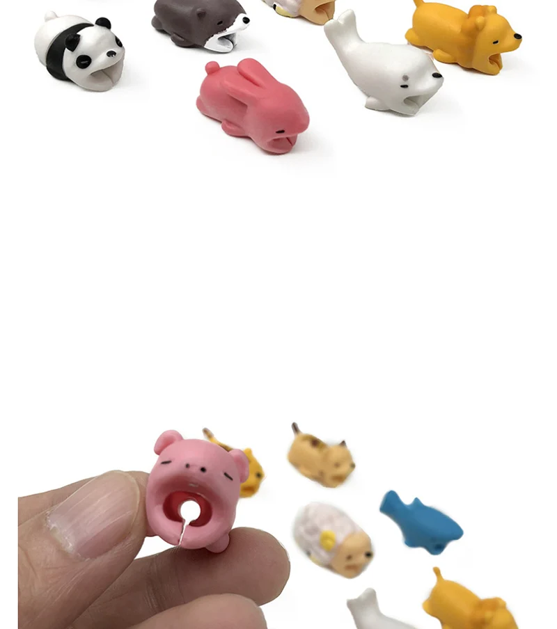 Животное кабель укусы протектор для Iphone/Android USB Protege кабель зарядное устройство мягкие игрушки телефон аксессуар клыки розыгрыши
