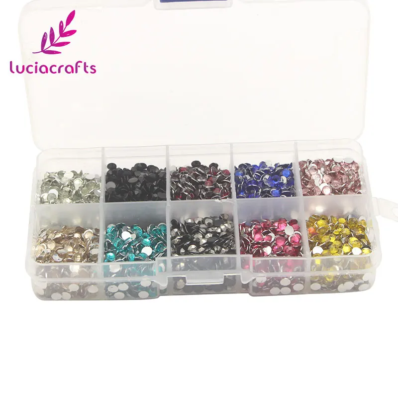 

Lucia crafts 1 box/lot(4000pcs) 4mm FlatBack Rhinestone Crystal Non Hot Fix Garment Nail Art Phone Garment Decoration F1114