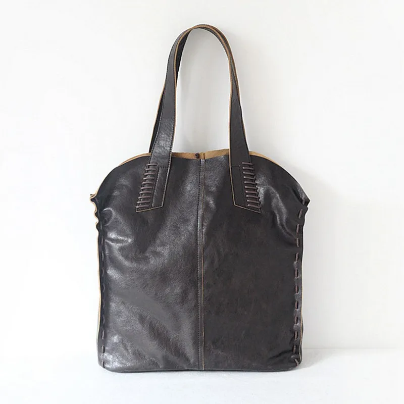 Винтажный дизайн, высокое качество, натуральная кожа, Женская Толстая кожаная сумка на одно плечо, Женская композитная сумка, Повседневная сумка на плечо