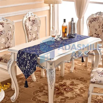 

Chinese Character Home Decoration Table Runner Banquet Dinning Table Flag Embroidery Peony Wedding Table Cloth