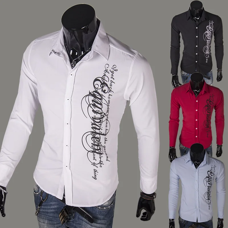 camisas 2015 mens shirts casual men's new printing design unique